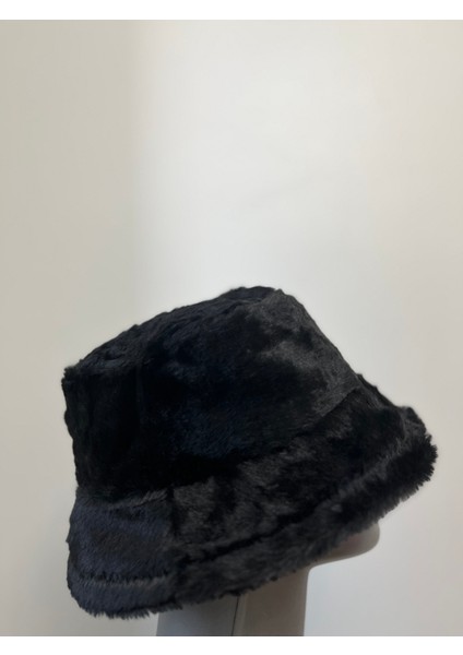 Siyah Kadın Peluş Kova Model Balıkçı Bucket Şapka (Standart Içi Astarlı) fırsatları