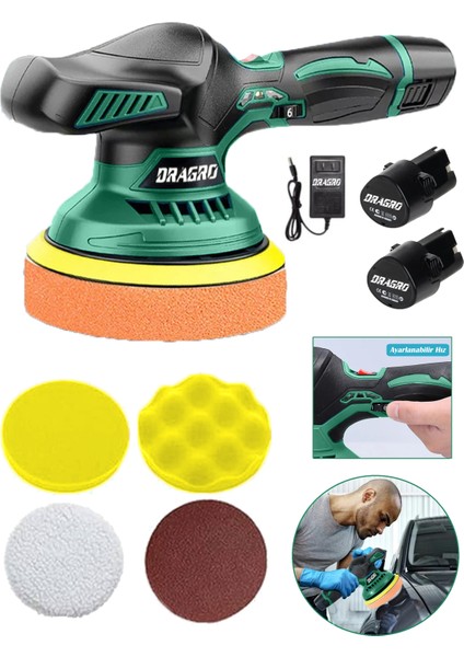Alman 598 Vf Orbital Devirli Kömürsüz Akülü Araç - Parke - Mermer - Ahşap Polisaj Cila Makinesi
