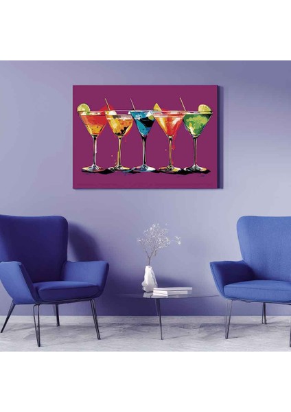 “kokteyl Keyfi 2 Modern Bar ve Kafe Duvar Dekor Tablo”