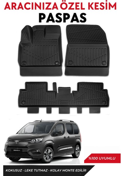 Toyota Proace City 2020 Model Seperatörsüz Bagaj Havuzu+Paspas Takımı Full Takım