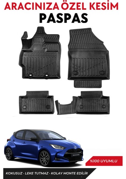 Toyota Yaris 2022 Model Bagaj Havuzu+Paspas Takımı Full Takım