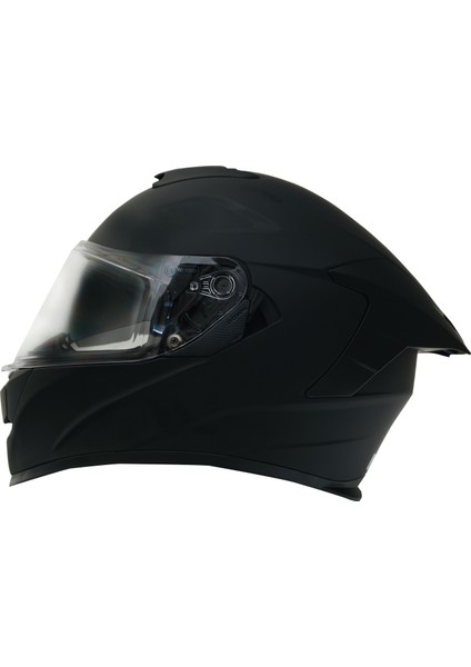 Gp My Helmet MKS001-MB Yarış Spoiler Güneş Vizörlü Şeffaf Full Face Motosiklet Kaskı M fırsatları