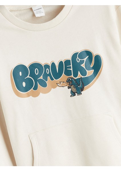 Yeni Sezon Bisiklet Yaka Baskılı Erkek Çocuk Sweatshirt indirimleri