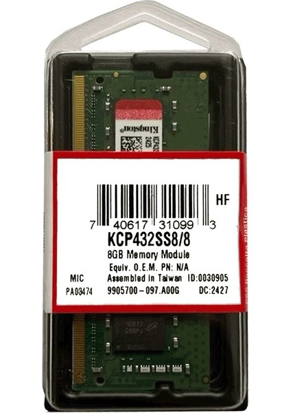 KCP432SS8/8 3200MHZ Ddr4 8gb Notebook Ram modelleri
