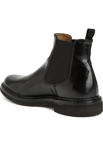 Aston Crepe Siyah Erkek Deri Bot modelleri