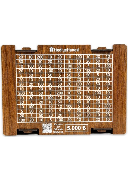 Parabox - 5.000TL Kumbara - Ahşap Para Biriktirme Hedef Kutusu - Hediyelik Ürünler fiyatları