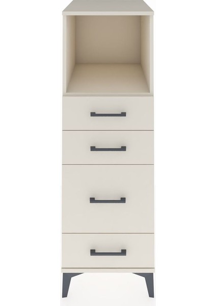 Kronos Dolap Tek Raflı 4 Çekmeceli 44X59X134 Aytaşı-Aytaşı