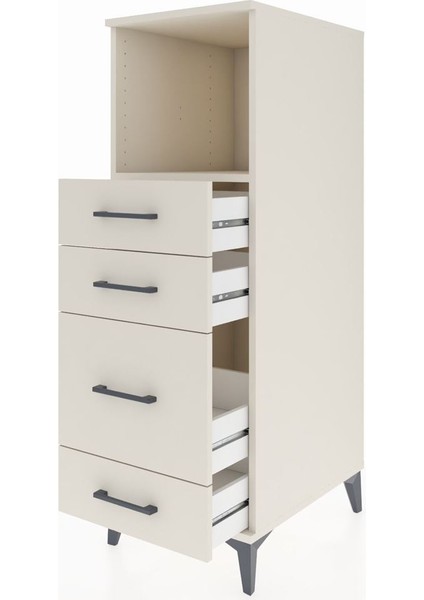 Kronos Dolap Tek Raflı 4 Çekmeceli 44X59X134 Aytaşı-Aytaşı fırsatları