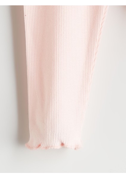 Yeni Sezon Beli Lastikli Kız Bebek Tayt 2'li modelleri