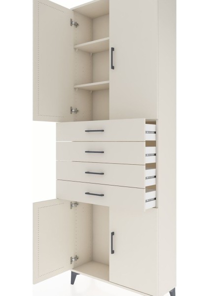 Arges Dolap 3 Raflı 4 Çekmeceli 4 Kapaklı 88X30X243 Aytaşı-Aytaşı indirimleri