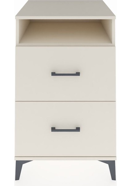 Kronos Komodin Tek Raflı 2 Çekmeceli 60X59X96 Aytaşı-Aytaşı