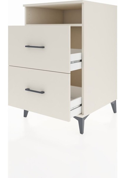 Kronos Komodin Tek Raflı 2 Çekmeceli 60X59X96 Aytaşı-Aytaşı fırsatları