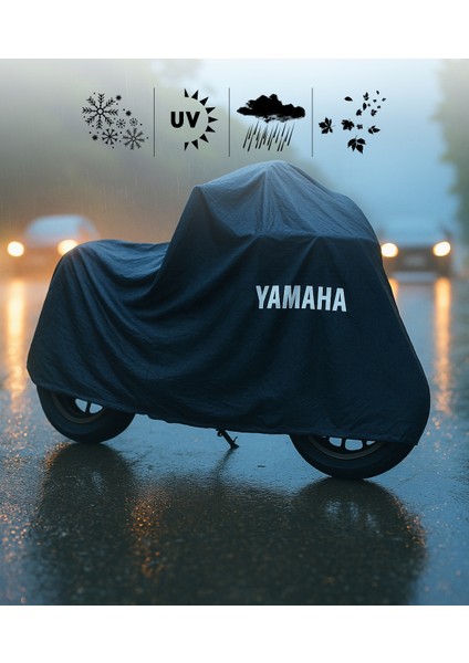 Yamaha Tmax 500 Motor Branda Siyah Su Geçirmez Logolu Motosiklet Brandası