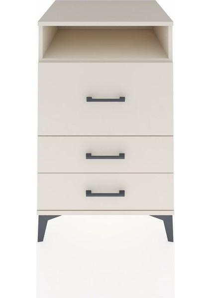 Kronos Komodin Tek Raflı 3 Çekmeceli 60X59X96 Aytaşı-Aytaşı