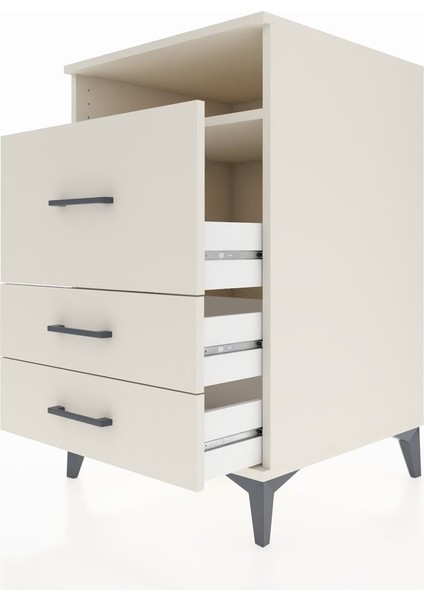 Kronos Komodin Tek Raflı 3 Çekmeceli 60X59X96 Aytaşı-Aytaşı indirimleri
