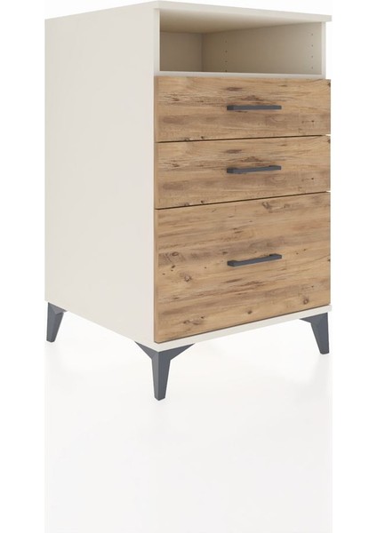Kronos Komodin Tek Raflı 3 Çekmeceli 60X59X96 Aytaşı-Çam fiyatları