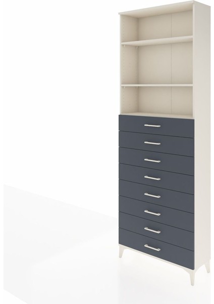 Arges Dolap 3 Raflı 8 Çekmeceli 88X30X243 Aytaşı-Antrasit modelleri