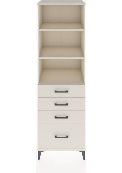 Hyperion Dolap 3 Raflı 4 Çekmeceli 60X44X195 Aytaşı-Aytaşı