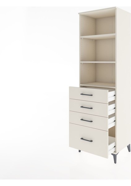 Hyperion Dolap 3 Raflı 4 Çekmeceli 60X44X195 Aytaşı-Aytaşı fırsatları