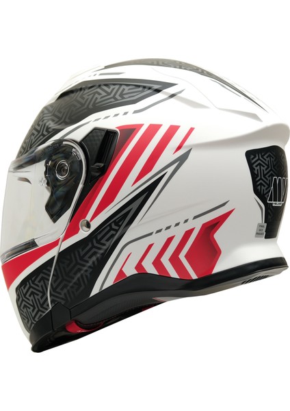 Gp My Helmet MKS002-WRB Güneş Vizörlü Şeffaf Çene Açılır Motosiklet Kaskı L indirimleri