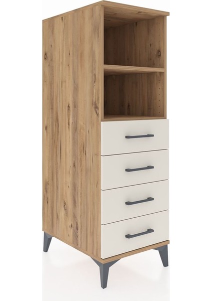 Kronos Dolap 2 Raflı 4 Çekmeceli 44X59X134 Çam-Aytaşı fiyatları