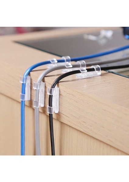 Kablo Sabitleyici Klipsler 20 Adet Kablo Düzenleyici Duvar Fayans Cam Kablo Tutucu Yapışkanlı Klips (5067) fırsatları