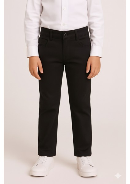 Çocuk Siyah Gabardin Pantolon | %100 Pamuk & Hafif Likralı fiyatları