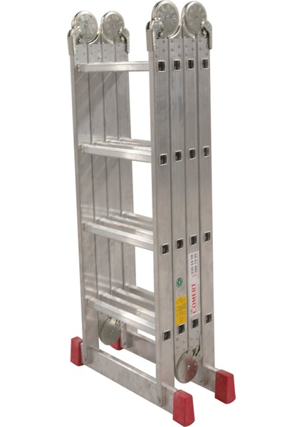 Dört Kırmalı Akrobat Merdiven 4x3 Basamaklı 3.75 Metre fırsatları