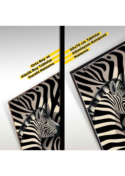“zebra Portresi – Siyah Beyaz Modern Sanat Tablosu” modelleri