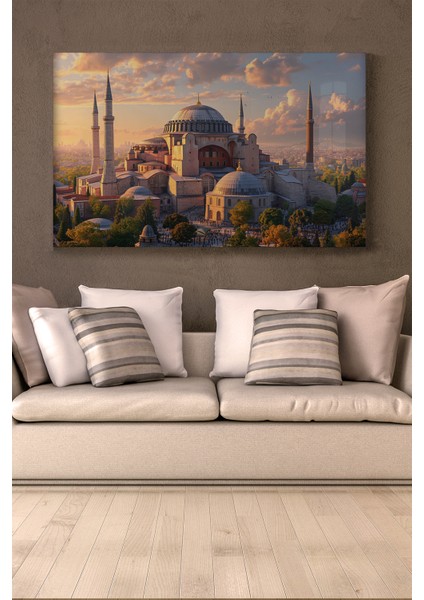 Istanbul Sultanahmet Boğaz Manzaralı Temperli Cam Tablo