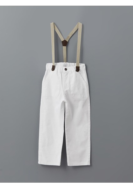 Yeni Sezon Beli Lastikli Askılı Erkek Çocuk Pantolon modelleri