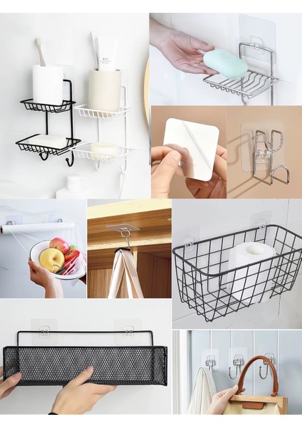 10 Adet Süper Güçlü Kendinden Yapışkanlı Raf Çerçeve Tutucu Kanca Askı fiyatları