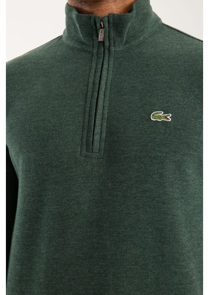 Fermuar Yaka Yeşil Regular Fit indirimleri