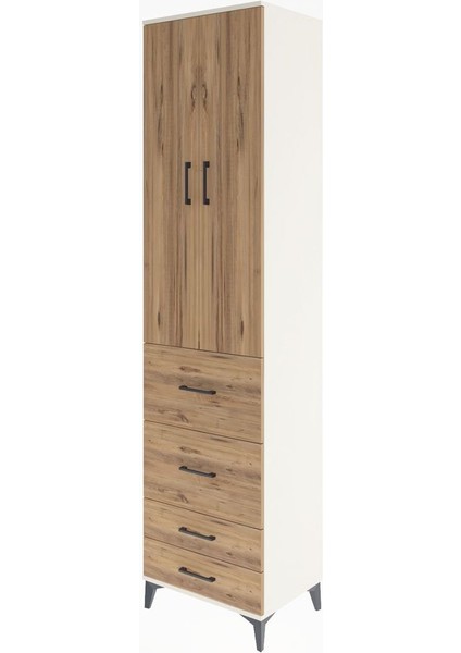 Hyperion Dolap 4 Raflı 4 Çekmeceli 2 Kapaklı 60X44X243 Aytaşı-Çam modelleri