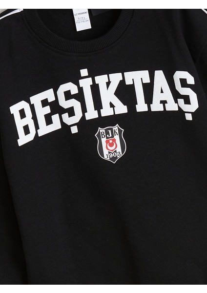 Yeni Sezon Bisiklet Yaka Beşiktaş Baskılı Erkek Çocuk Sweatshirt fiyatları