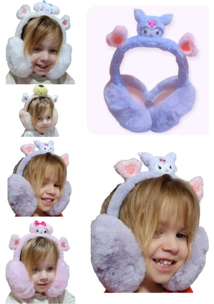 3-12 Yaş Trend Figürlü Katlanan Peluş Kulaklık Çocuk Kulaklık Çocuk Kışlık Kulaklık