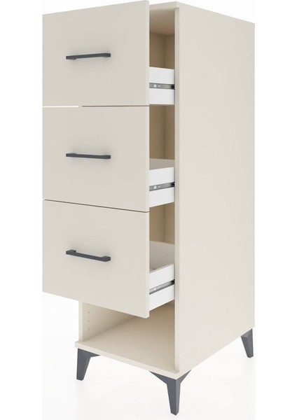 Kronos Dolap 3 Çekmeceli 44X59X134 Aytaşı-Aytaşı fırsatları