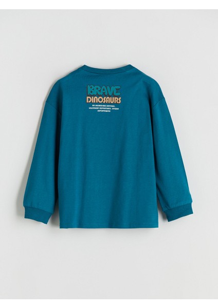 Yeni Sezon Dinozor Baskılı Erkek Çocuk Sweatshirt fırsatları