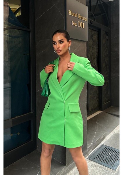 Georgina Blazer Elbise -Yeşil