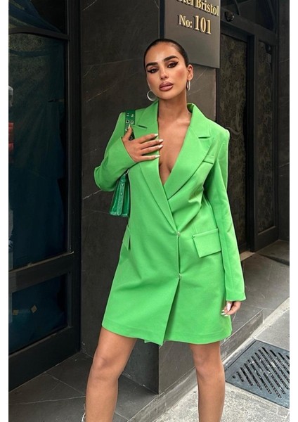 Georgina Blazer Elbise -Yeşil