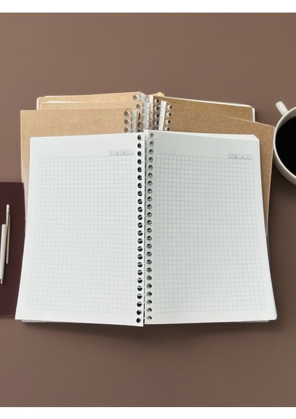Kraft Kapaklı Kareli Defter A5 | Göz Yormaz | 70 Yaprak | Geri Dönüşüm | Vintage fiyatları