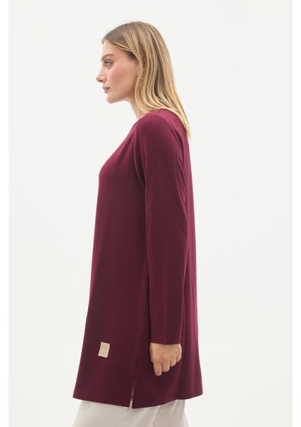 Kristal Bisiklet Yaka Armalı Uzun Tunik modelleri