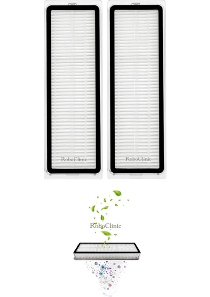 Xiaomi Mi Vacuum Mop 1c - 2c - F9 Robot Süpürge Uyumlu Yedek Hepa Filtre 2 Adet