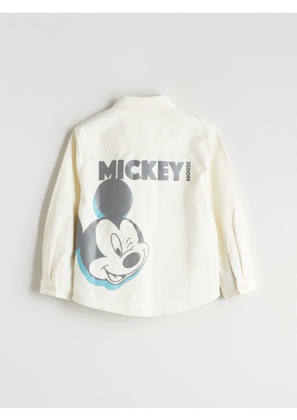 Yeni Sezon Mickey Mouse Baskılı Erkek Çocuk Gömlek modelleri