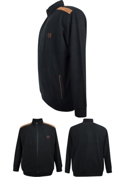 Erkek Büyük Beden 122-158 Kilo Arası Için Uygun Pamuklu Geniş Kalıp Dik Yaka Fermuarlı Sweat Mont fiyatları