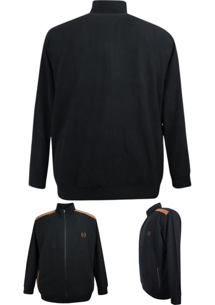 Erkek Büyük Beden 122-158 Kilo Arası Için Uygun Pamuklu Geniş Kalıp Dik Yaka Fermuarlı Sweat Mont modelleri