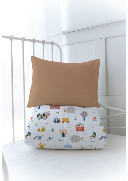 Organik Baskılı Bebek (100X150 Cm) Yorgan Seti - Iconic Serisi - Çiftlik Hayvanları modelleri