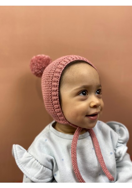 Ponponlu El Örgüsü Unisex Bebek/çocuk Bere modelleri