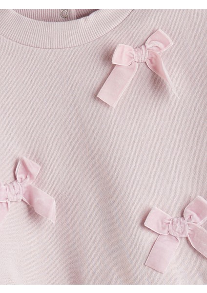 Yeni Sezon Fiyonklu Kız Bebek Sweatshirt ve Tayt 2'li modelleri