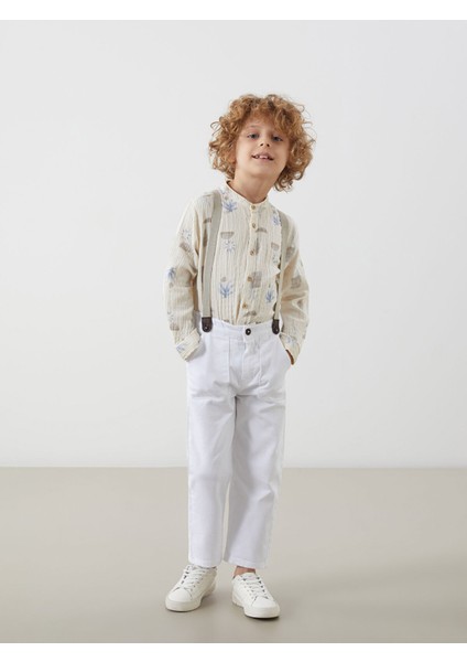 Yeni Sezon Hakim Yaka Baskılı Erkek Çocuk Gömlek fiyatları